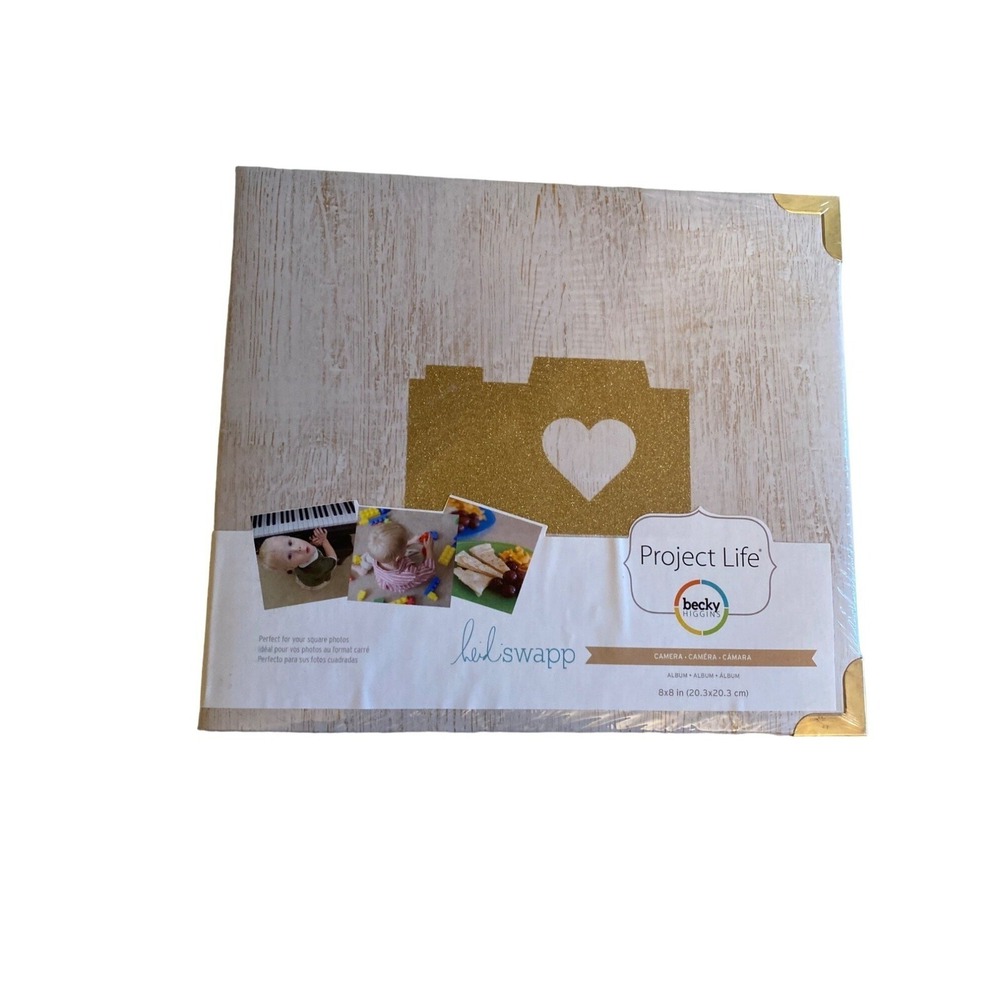 NEW Project Life Heidi Swapp 8 X‎ * inch Album Gold Gray Sparkle